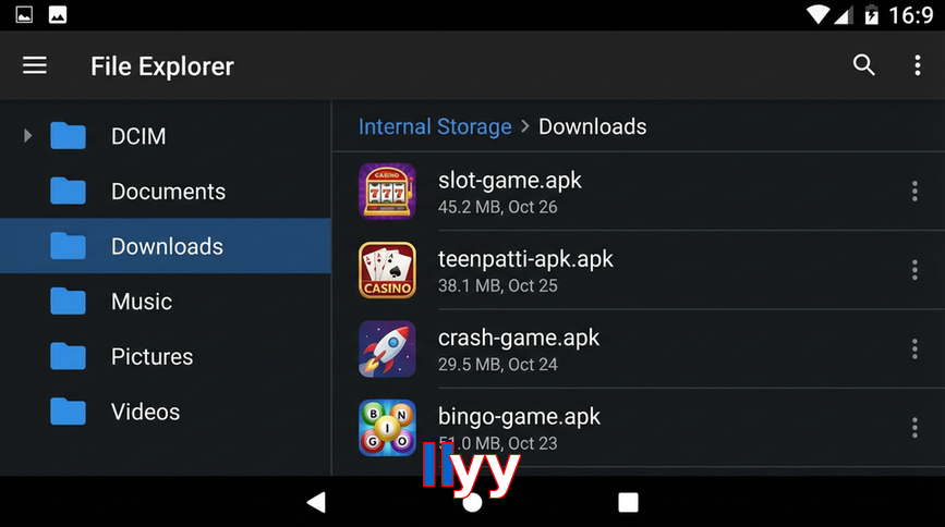 Main screen of Llyy gameapk page for PK players